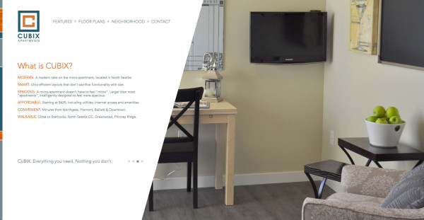Cubix Apartments Website