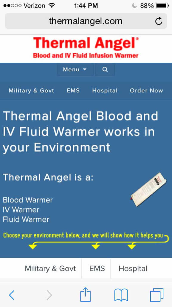 thermal angel mobile site