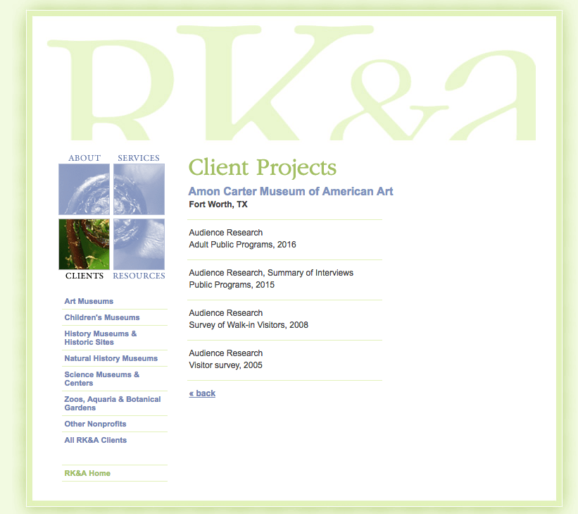 randikorn.com client detail page