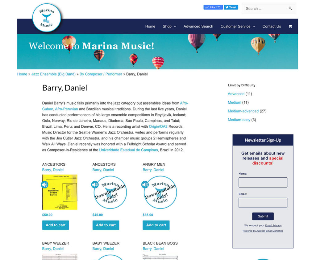 Marina Music New Category Page